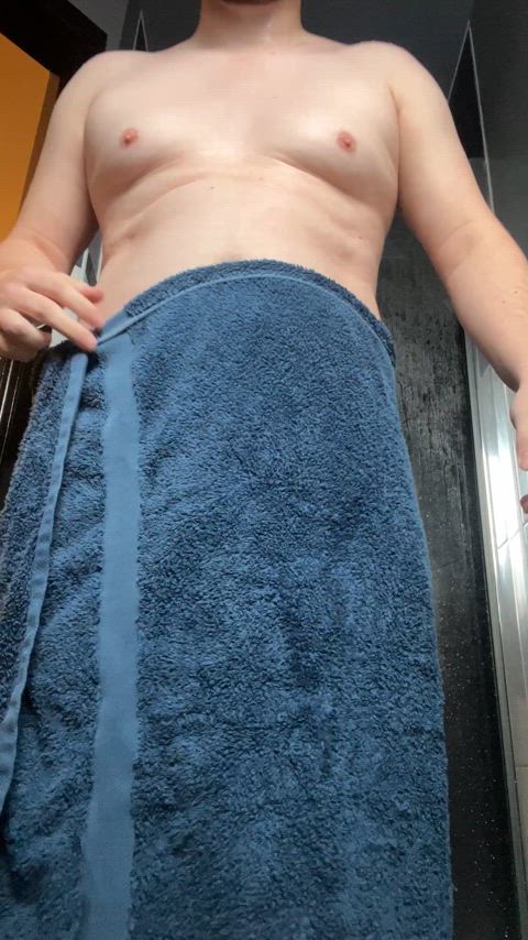 My towel has fallen off revealing my semi… what’s your first thought?