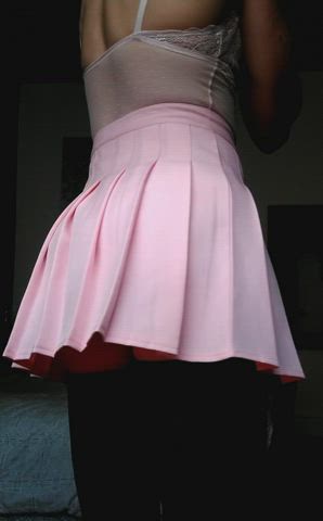 ass bending over femboy pink sissy skirt femboys clip