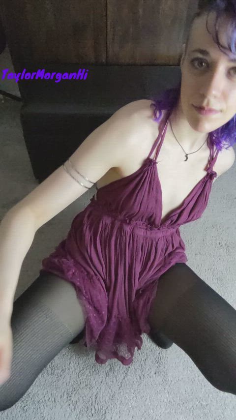 alt alternative dress emo mild onlyfans purple hair sfw skinny taylormorganhi alt-girls