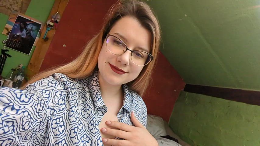 Big Tits Bouncing Tits Camgirl Glasses Innies Pussy Spread Tease Teasing Teen Trimmed
