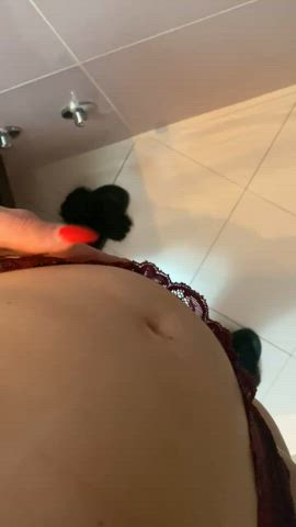 even my panties are struggling because of my bloated belly