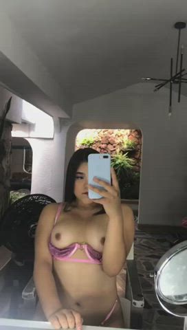 Colombian Latina Lingerie Natural Natural Tits Nipples Teen Thick clip