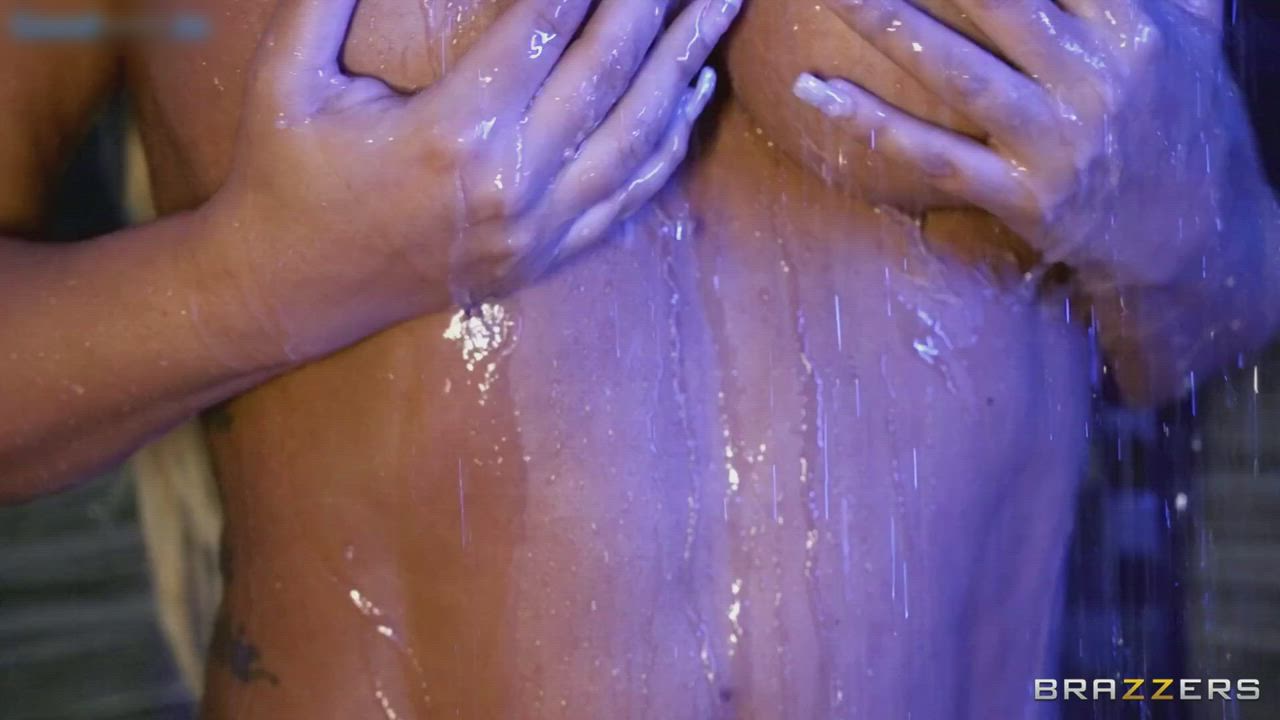 Big Tits Bridgette B Busty MILF Shower Slow Motion Striptease Tease Teasing clip