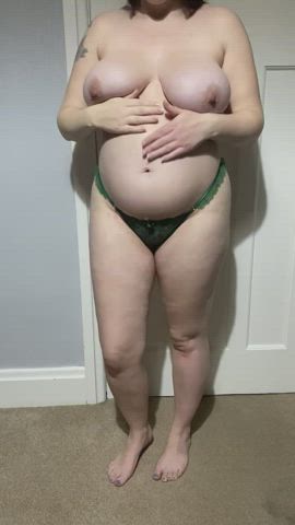 boobs girlfriend massage naked oil pregnant underwear wife clip