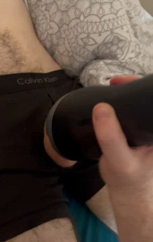 Room mate fucks my cock with his fleshlight. He made me moan so much 🔊