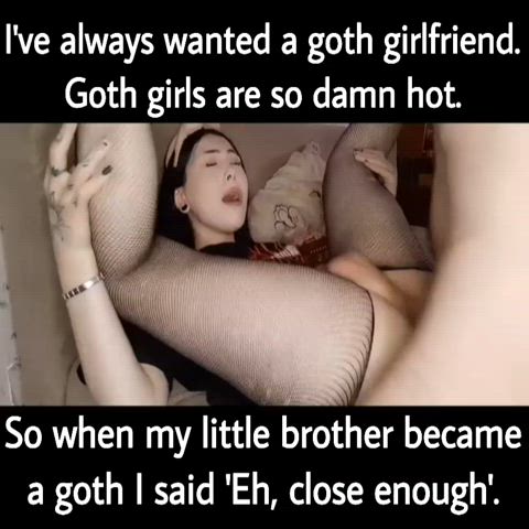 alt anal brother caption femboy goth sissy taboo trans sissycaption fauxcest rough-sex