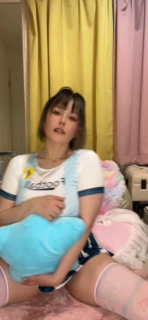 Describe my Japanese tits in 1 word [GIF]