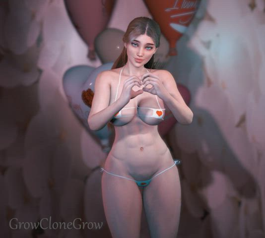 animation big tits boobs fetish giantess huge tits size difference clip