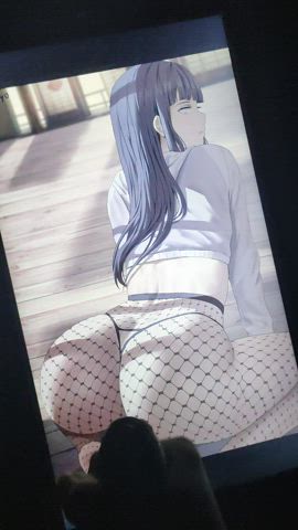 Did my very First Anime Cum tribute and it to be Hinata, let me know how did i perform