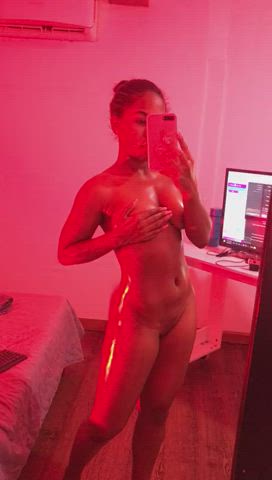 ebony naked natural tits oil oiled small tits teen teens tits webcam clip