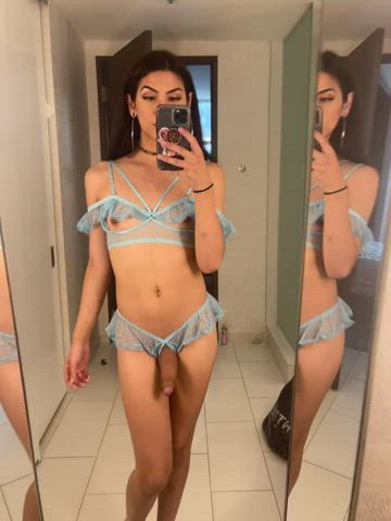 amateur big dick girl dick latina lingerie tease trans trans woman clip
