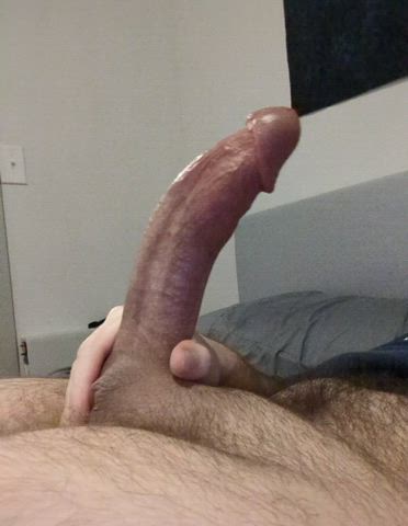 Late night in bed, wishing someone was riding my thick cock