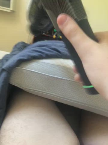 Cumming fast in my panties from massage gun