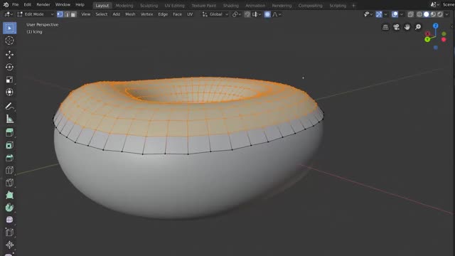 Blender move verticies without influencing above, move along surface [Blender Guru]