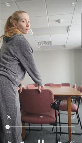 NEW VID! Here's over 5 minutes of me getting off sitting on the work conference room