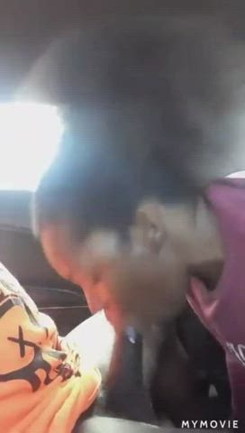 blowjob car sex cum in mouth ebony clip