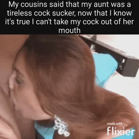 aunt aunty blowjob caption deepthroat face fuck nephew smile captions slut-captions