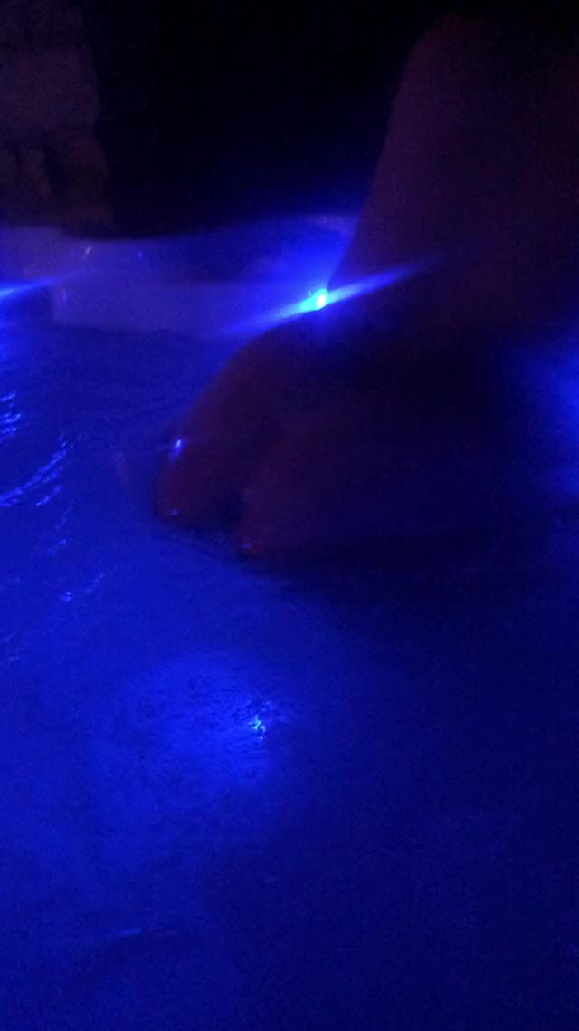 Things got a little steamy in the hot tub last night [F]