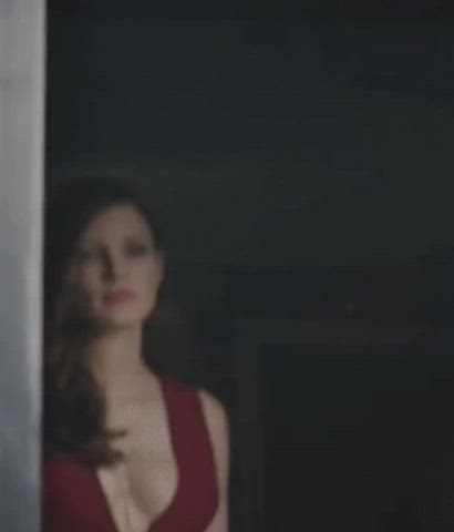 cleavage jessica chastain redhead clip