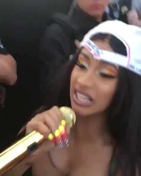 Cardi B groped by the crowd