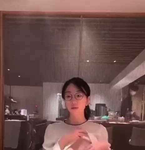 asian boobs flashing glasses public clip