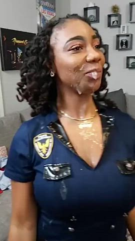 bukkake cum ebony clip