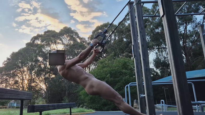 Maintain form, especially in outdoor gyms! 