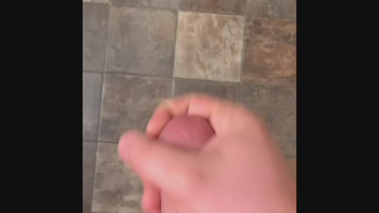 Cumming Over my Bathroom Floor