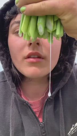 Dripping Lips Outdoor Tongue Fetish clip