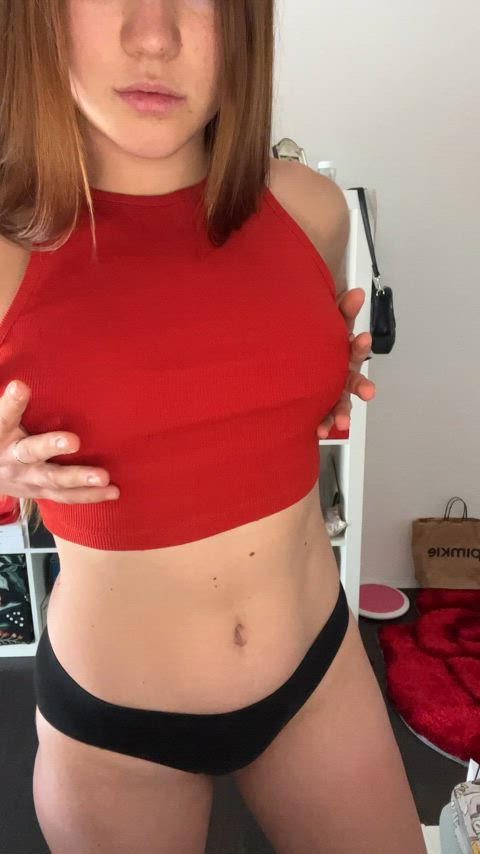 I want someone to play with my 19 year old tits so bad..