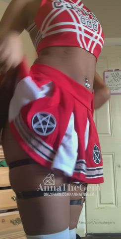 Cheerleader Cosplay Costume Ebony OnlyFans Twerking clip