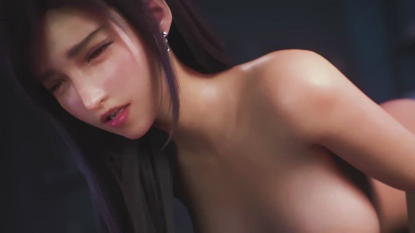 3d animation asian big tits tifa lockhart tits clip