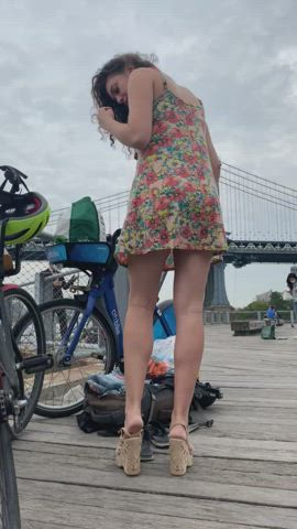 I love biking through the city with my panties out