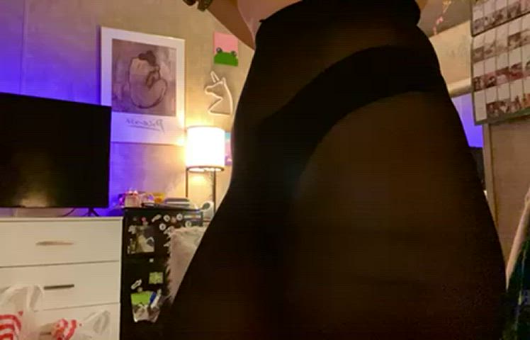 u wanna smack my ass in these cute lil tights?? maybe rip them off of me, bend me