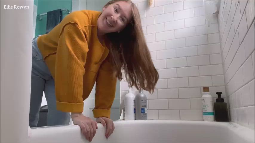 bathtub fingering hairy hairy pussy joi milf natural natural tits redhead taboo curvy-chicks