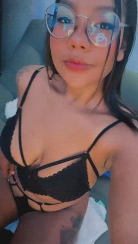 ebony glasses latina model tattoo teen teens webcam clip