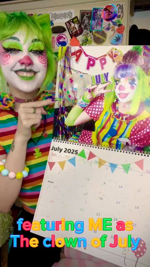 alt alternative catgirl clown clown girl colorful cute green hair alt-girls clown-girls