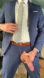 Suit + Tie + Cum