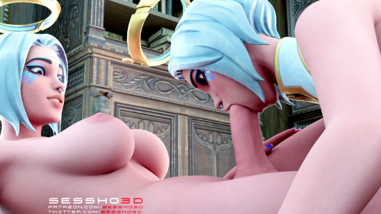 3D Animation Big Dick Big Tits Blowjob Futanari Hentai Overwatch Penis Rule34 Sucking