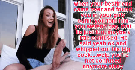 Sissy Reacts To Huge Cock Friend
