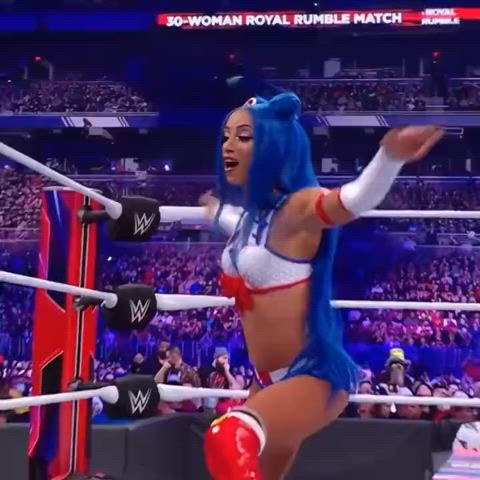cute sasha banks wrestling clip
