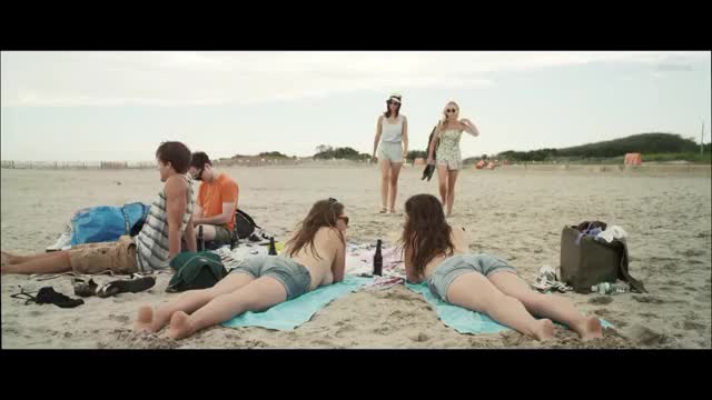 Group of Girls - Topless in Public - Fort Tilden (2014)