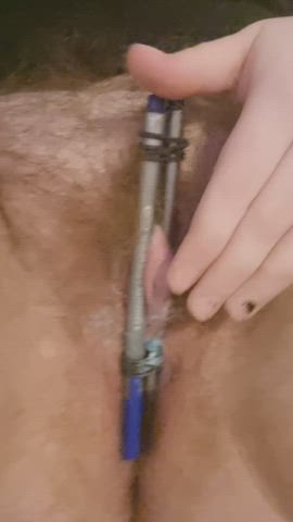 [Ftm] teasing Mt toothpaste covered clit dick <3