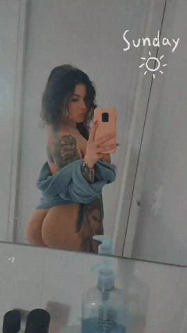 Big Ass Curly Hair Curvy Latina Tattoo clip