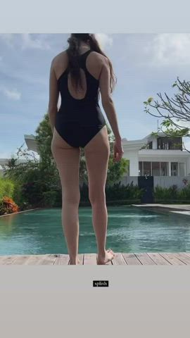 Ass Swimming Pool Swimsuit clip