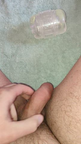 cock cum cumshot fleshlight male masturbation masturbating virgin clip