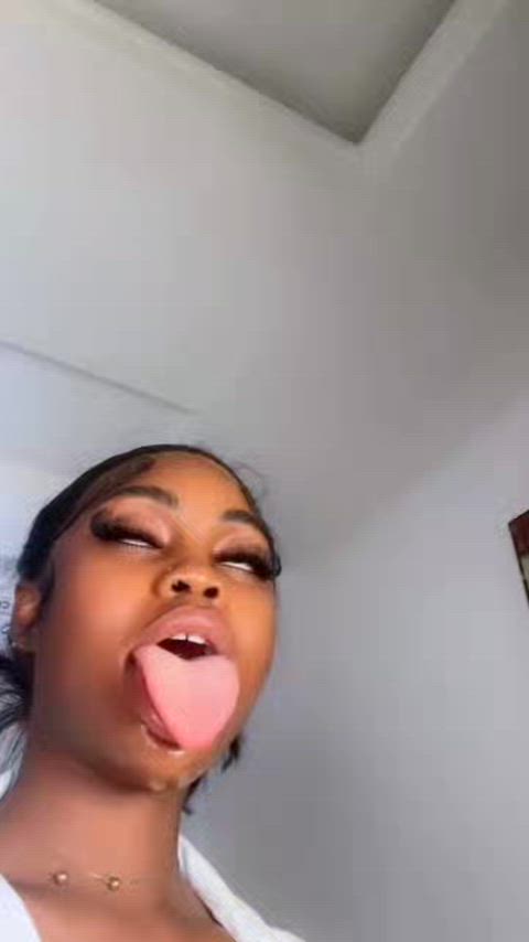 affection african long tongue tongue tongue fetish clip
