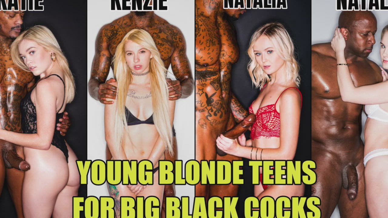 Blonde Interracial PMV Teen clip