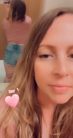 Asshole Fitting Room Pussy Spread clip