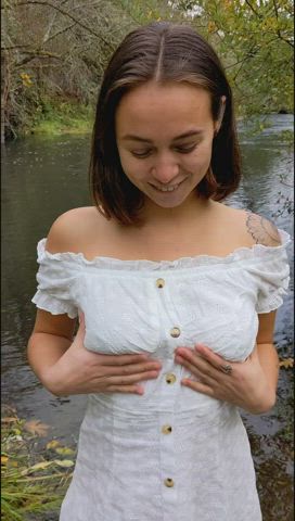 Boobs Outdoor Wet clip